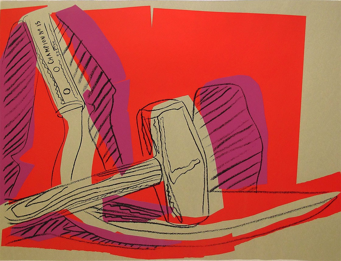 Andy Warhol, Hammer and Sickle — Unique (1977)