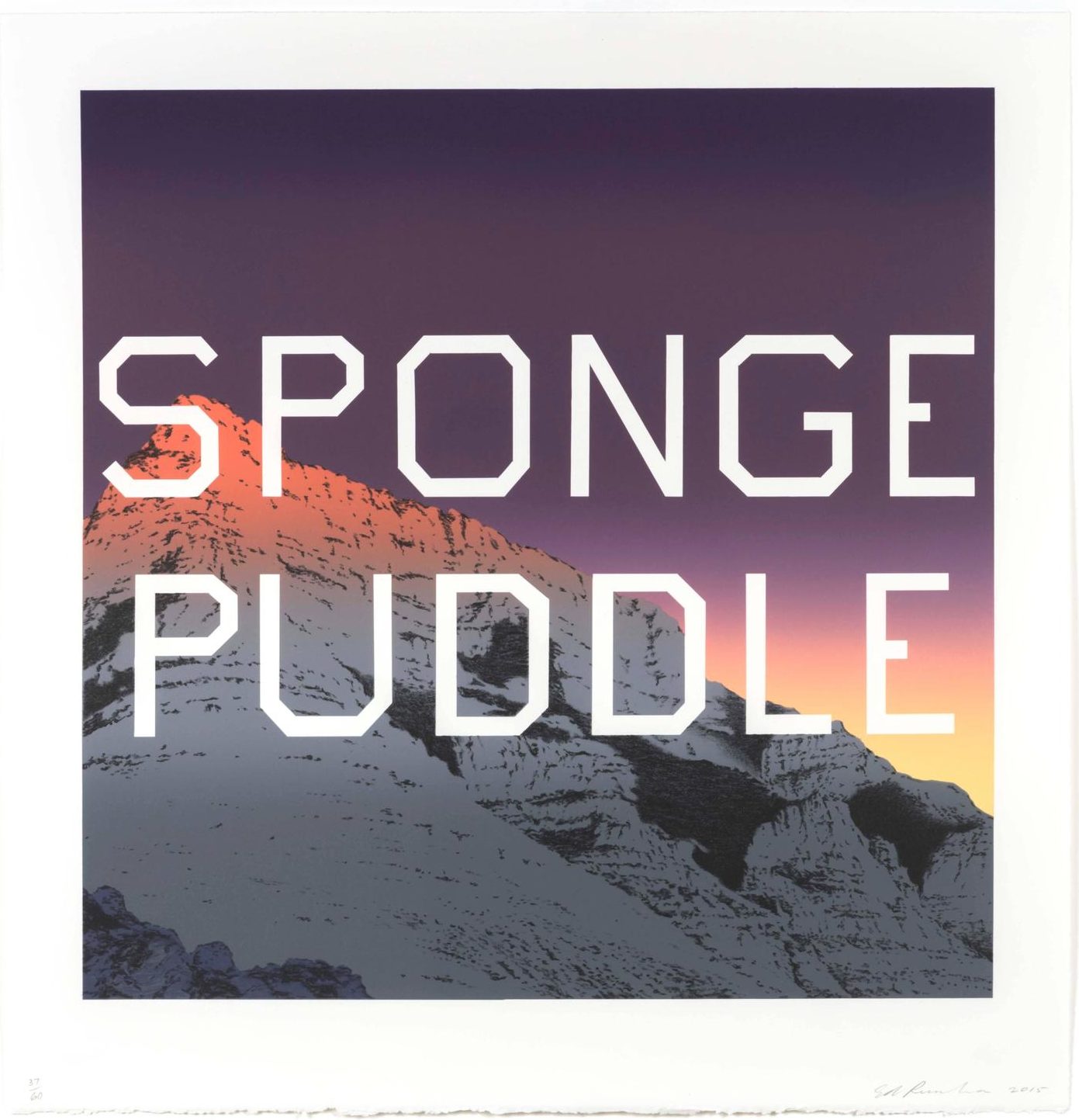 Ed Ruscha, Sponge Puddle (2015)
