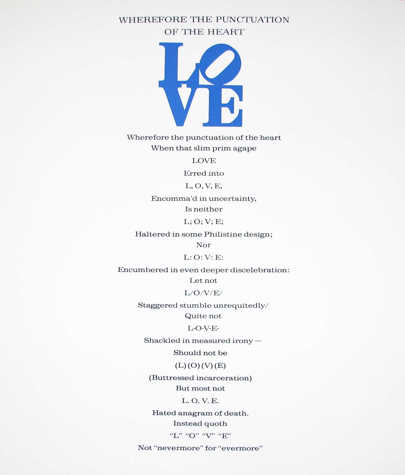 The Book of Love Poem (Wherefore the Punctuation of the Heart)