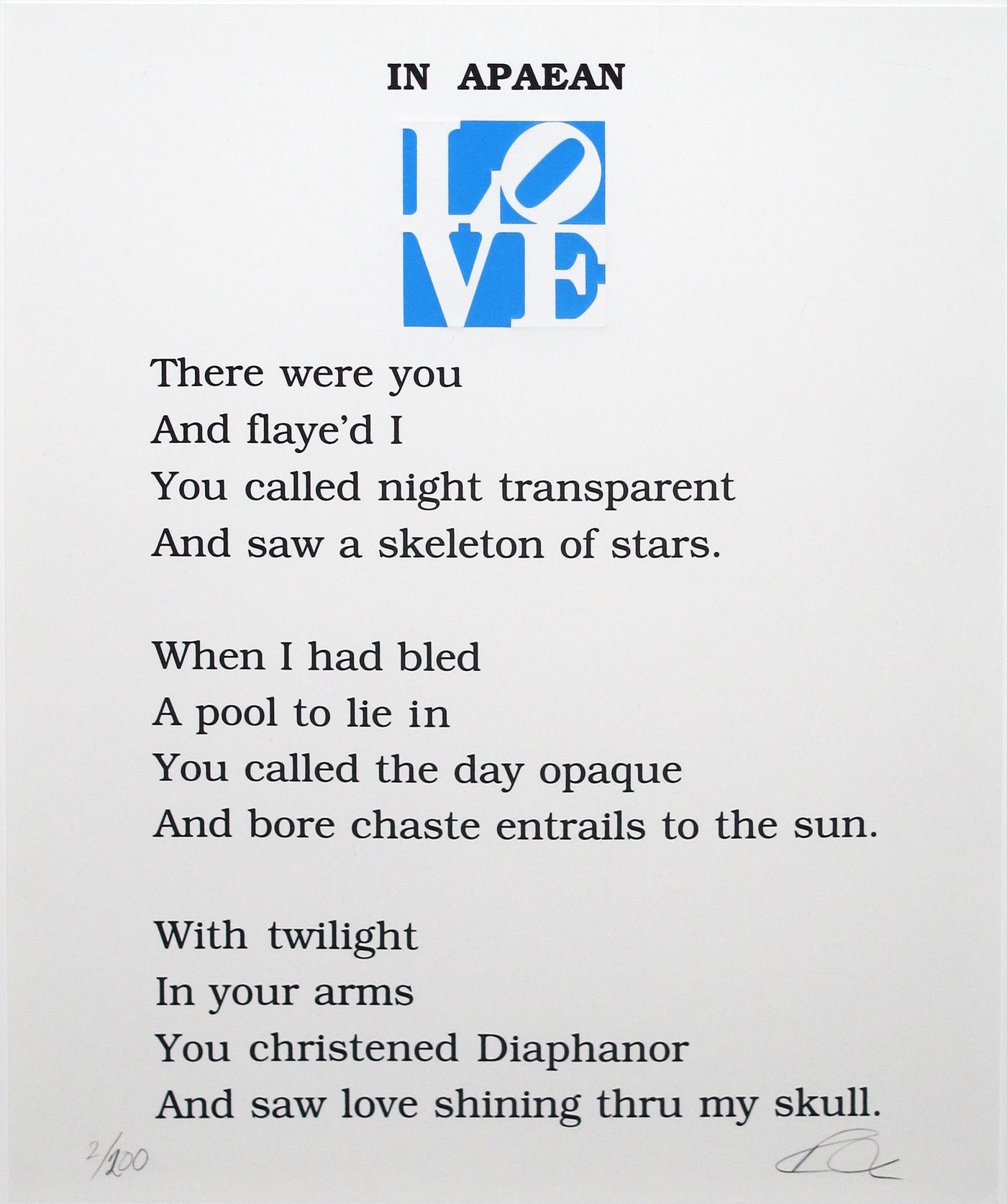 The Book of Love Poem (In Apaean)