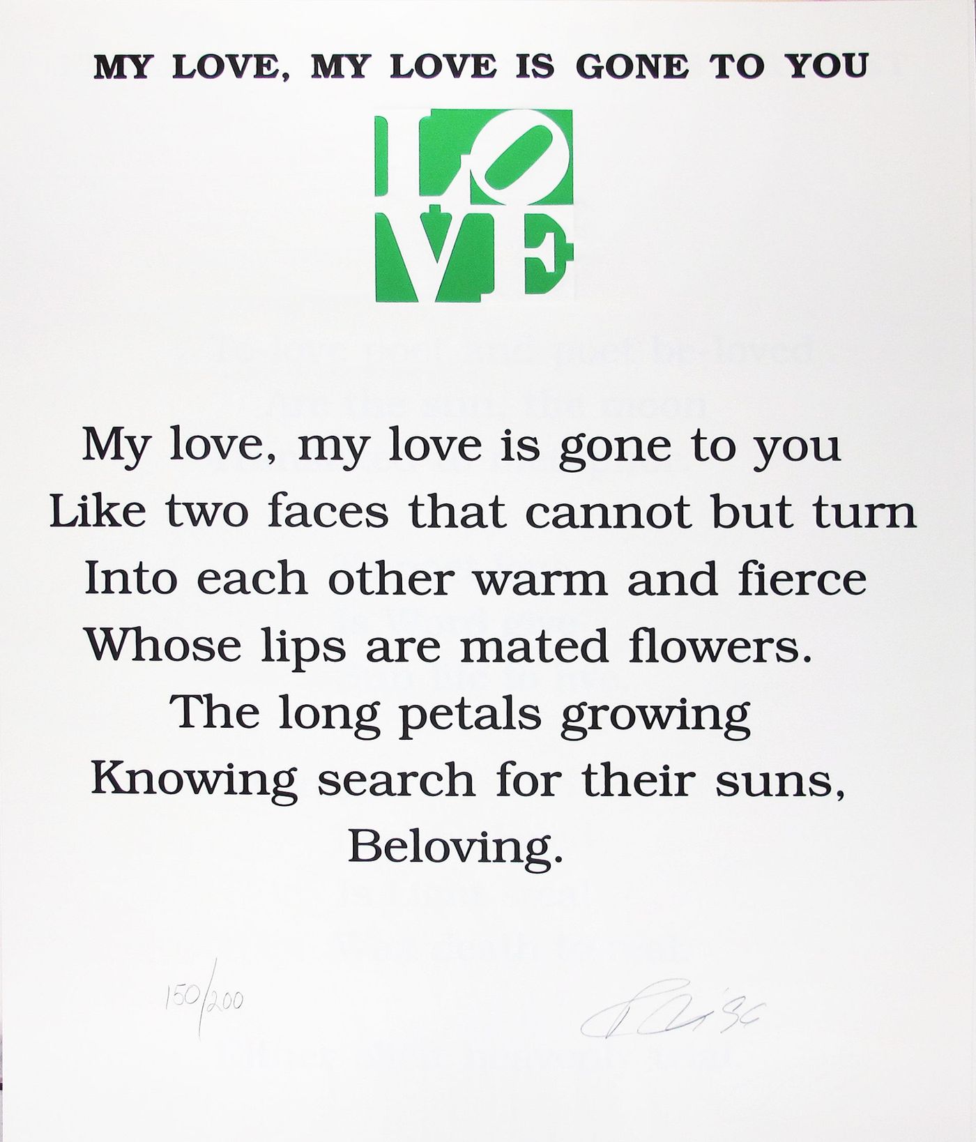 The Book of Love Poem (My Love, My Love is Gone to You)
