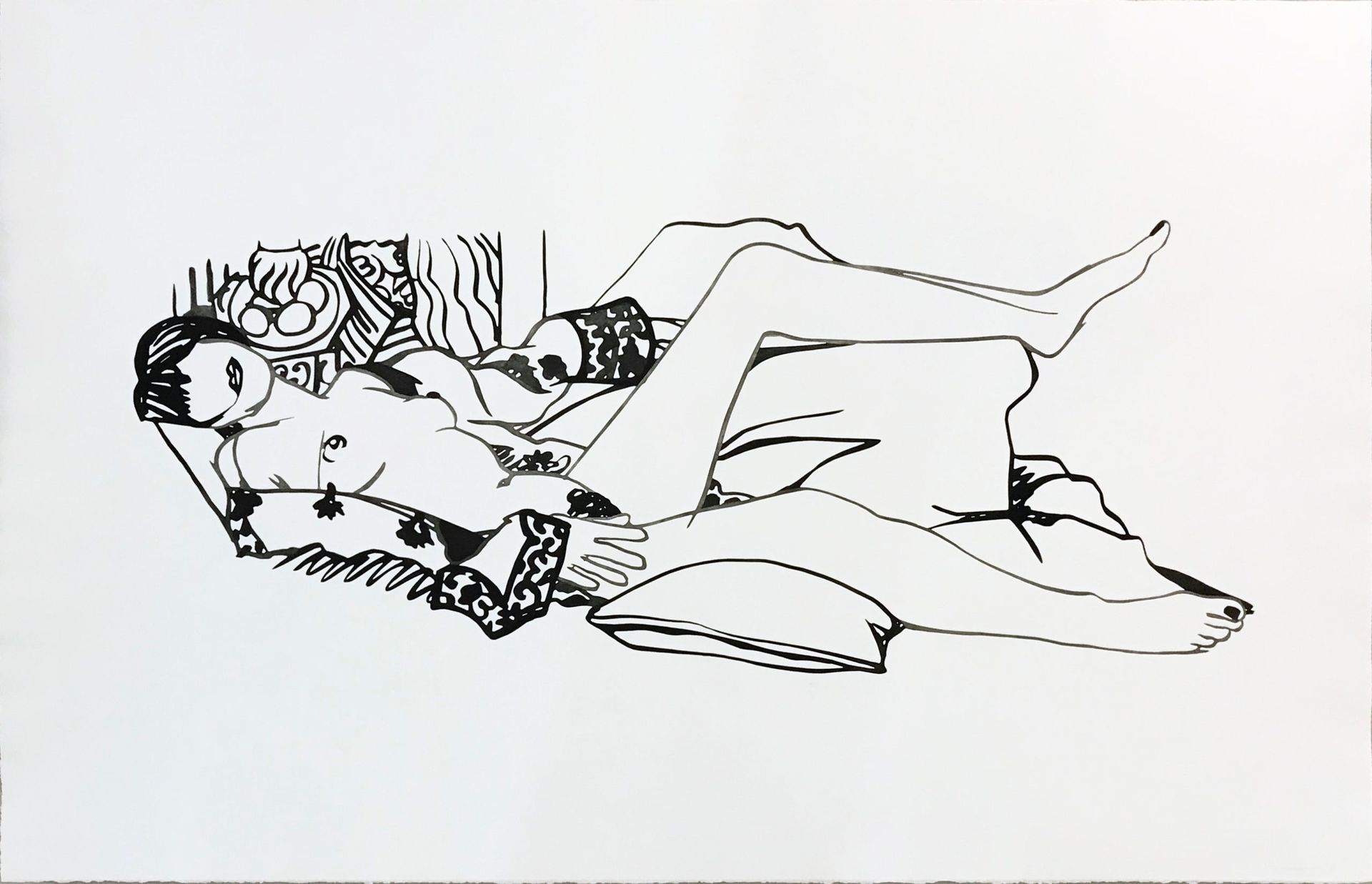 Tom Wesselmann, Monica Nude with Purple Robe (1990)