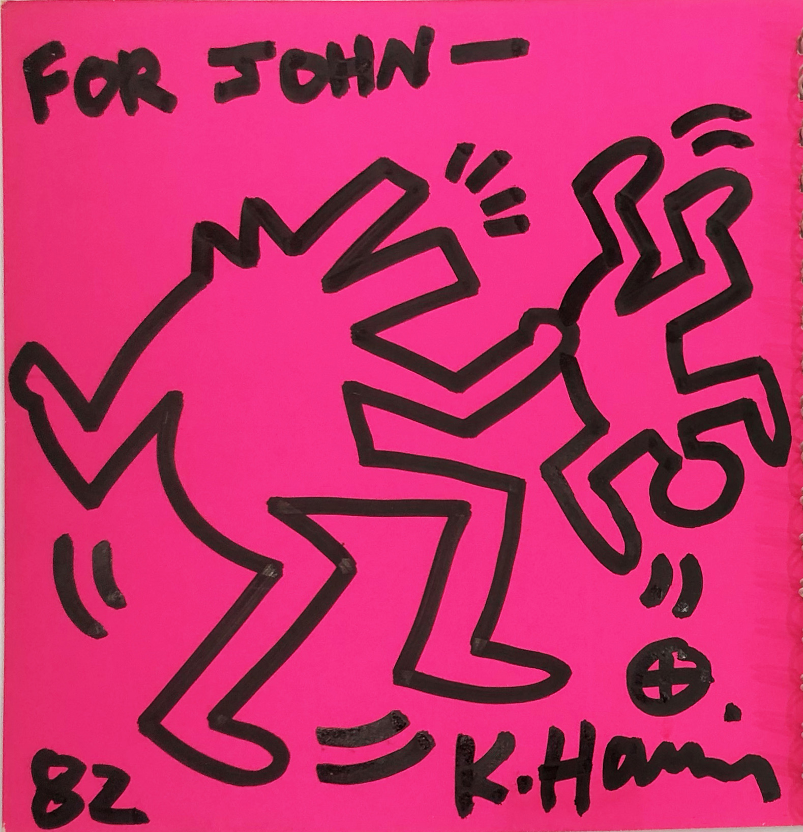 Keith Haring, Untitled Drawing "For John" (1982)