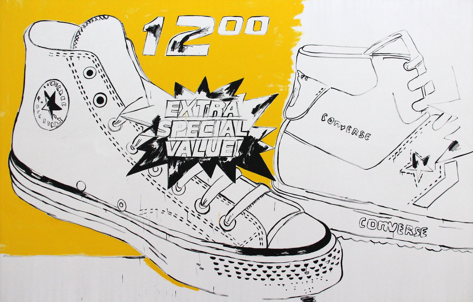 Andy Warhol converse shoes advertisement | image of the artist's work