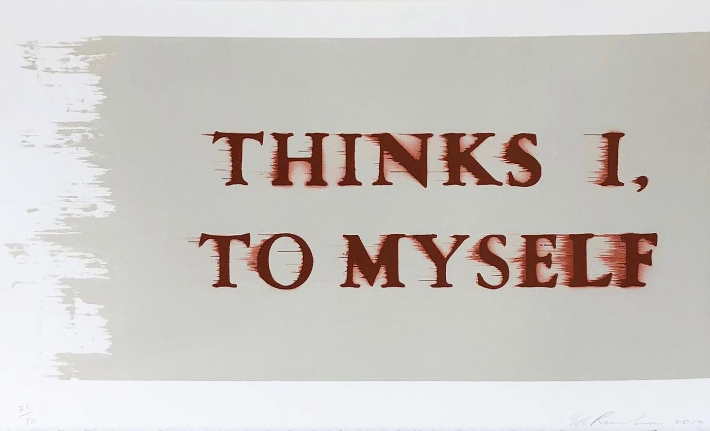 Thinks I, To Myself
