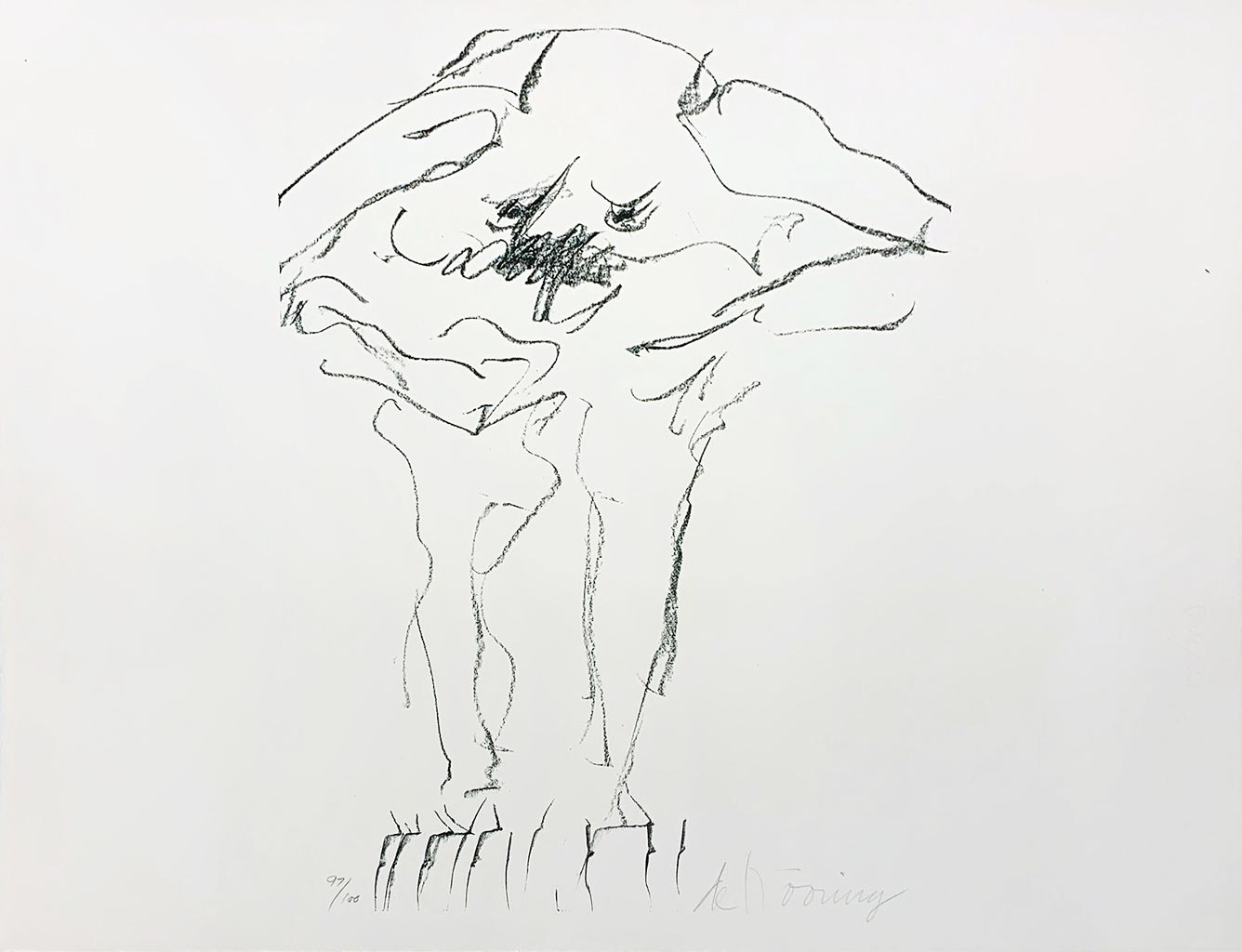 Willem de Kooning, Clam Digger from Portfolio 9 (1967)