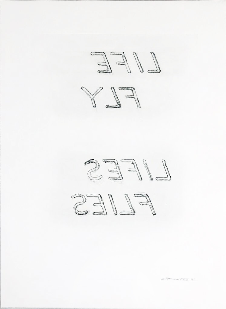 Bruce Nauman, Life fly Lifes Flies from the portfolio of Leo Castelli's 90th Birthday (1997)
