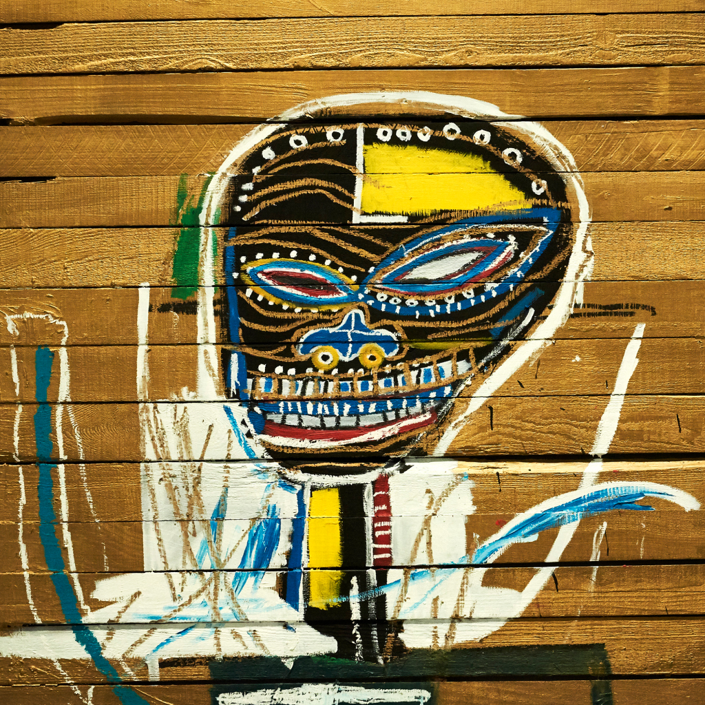 Basquiat Painting - Gold Griot, 1984