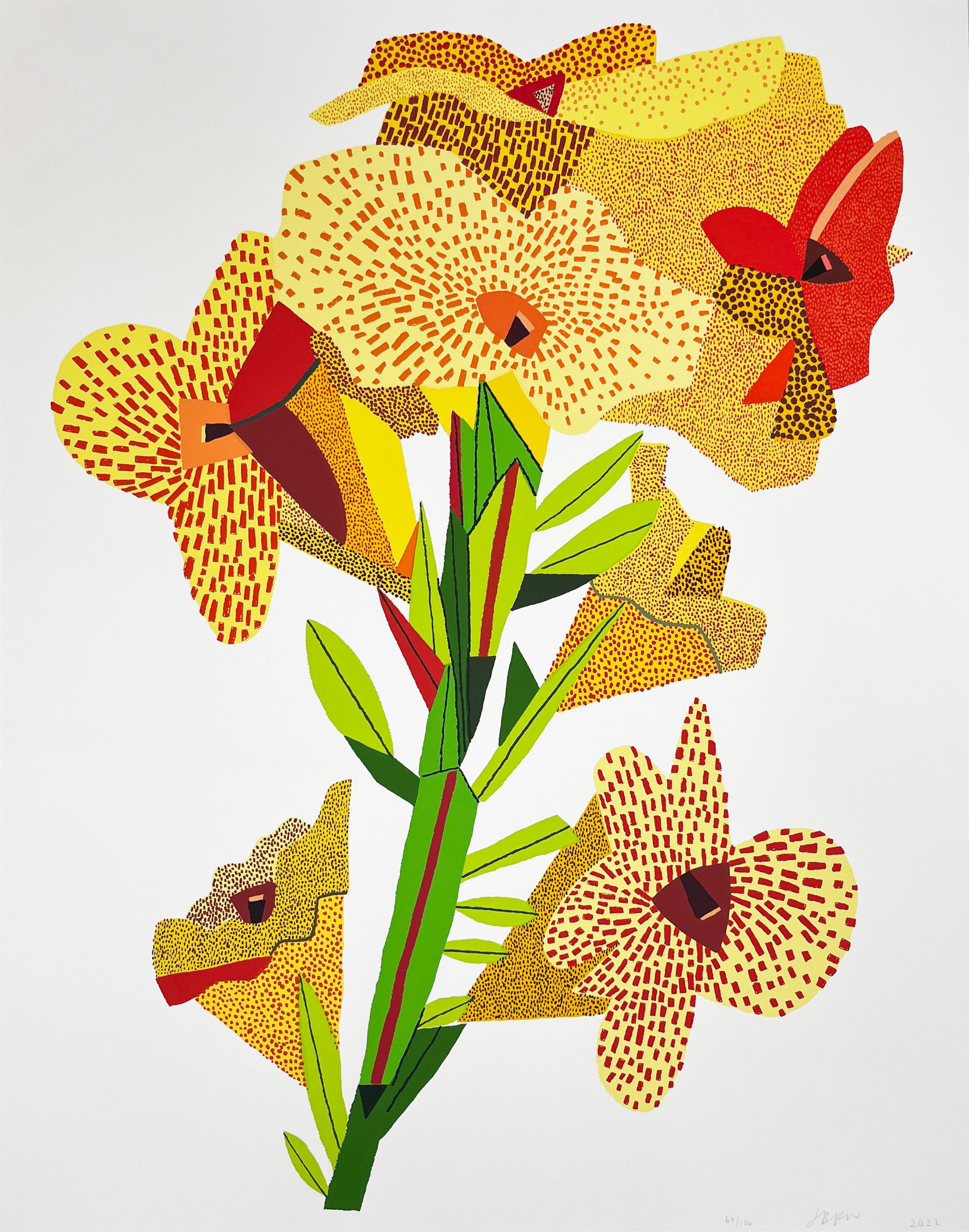 Jonas Wood, Yellow Flower (2022)