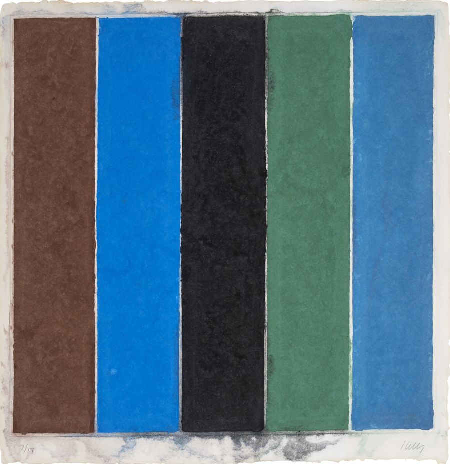 Colored Paper Image XIX (Brown Blue Black Green Violet)